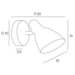 Corep Spot 1 Lumière En Métal Et Laiton H14cm Noir Mat - Marcel -SEMA DESIGN Boutique 631585 FRN04 WEB