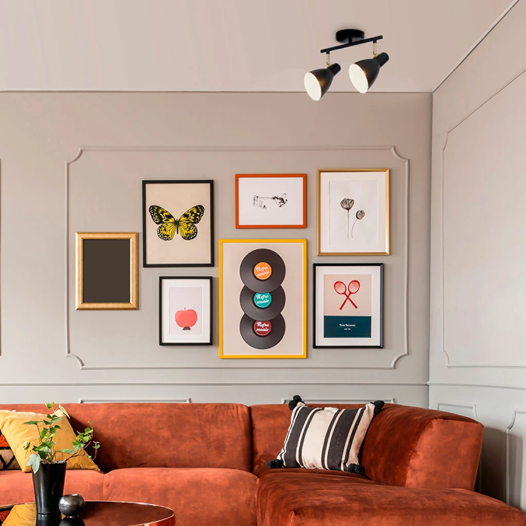 Corep Spot 2 Lumières En Métal Et Laiton L31cm Noir Mat - Marcel 5 Corep Spot 2 Lumières En Métal Et Laiton L31cm Noir Mat - Marcel – Image 3