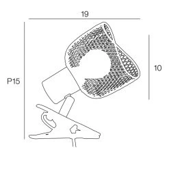 Corep Spot à Pince En Métal H19cm Blanc - Ottawa 9 Corep Spot à Pince En Métal H19cm Blanc - Ottawa -SEMA DESIGN Boutique 631589 FRN04 WEB