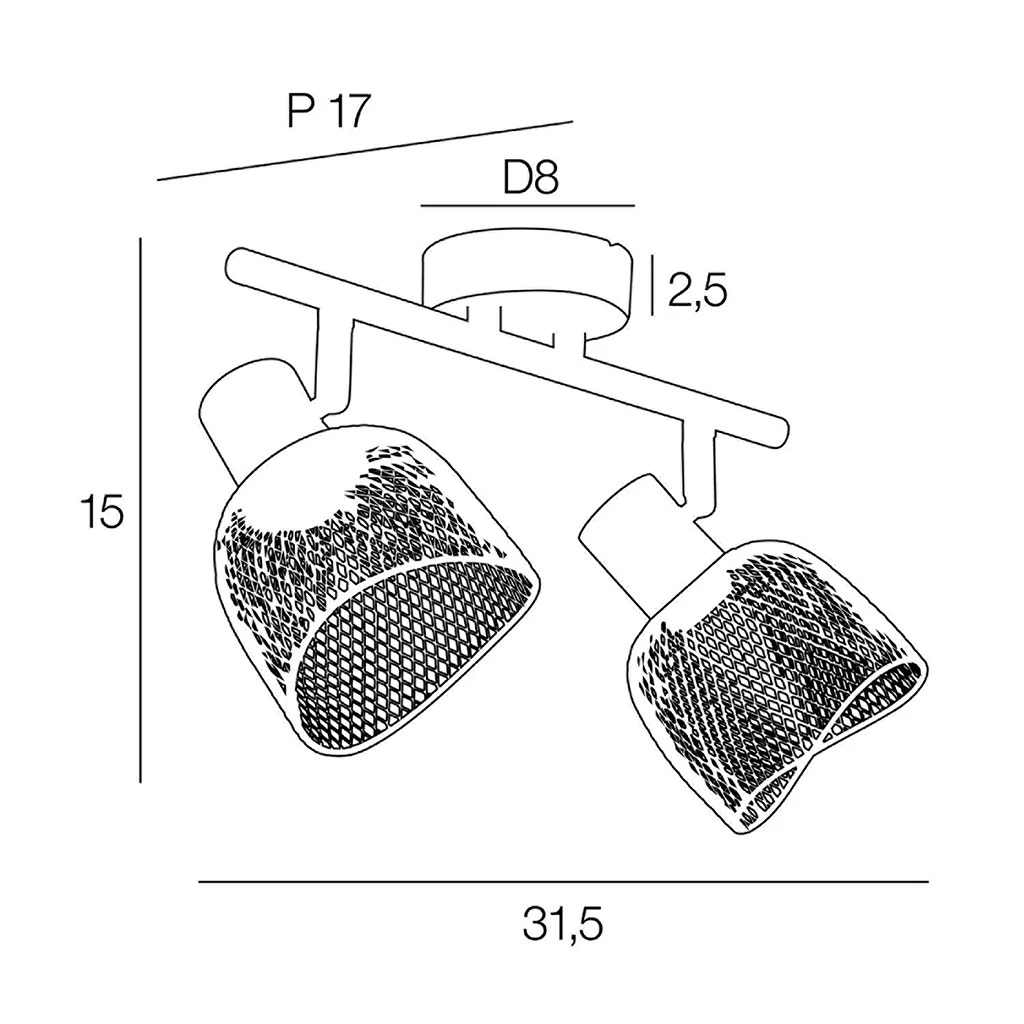 Corep Spot 2 Lumières En Métal L31.5cm Noir - Ottawa 6 Corep Spot 2 Lumières En Métal L31.5cm Noir - Ottawa – Image 4