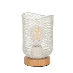 Corep Lampe En Métal H19.5cm Blanc - Ottawa