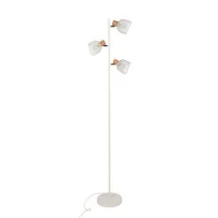 Corep Lampadaire 3 Lumières En Métal H153.5cm Blanc - Ottawa