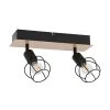 Corep Spot 2 Lumières En Métal L32cm Noir Et Naturel - Owen