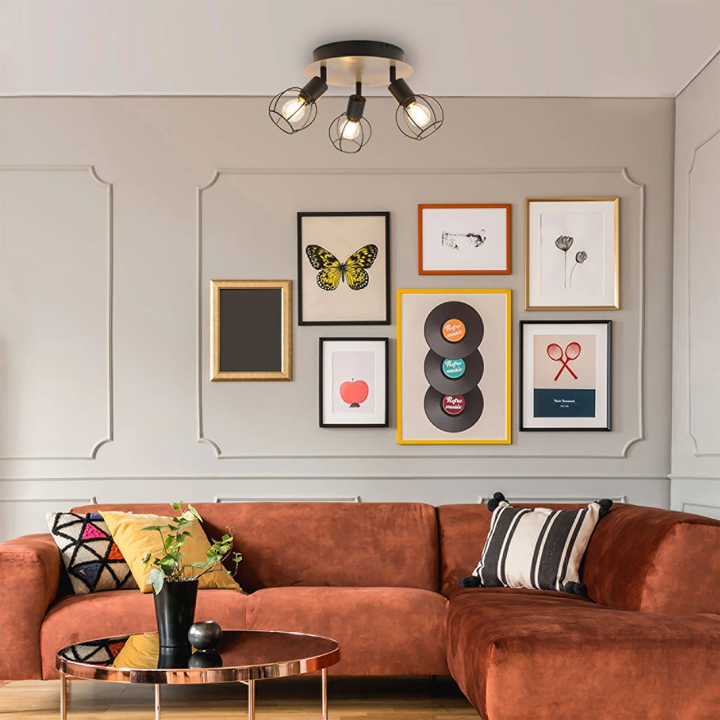 Corep Spot 3 Lumières En Métal D24cm Noir Et Naturel - Owen 5 Corep Spot 3 Lumières En Métal D24cm Noir Et Naturel - Owen – Image 3