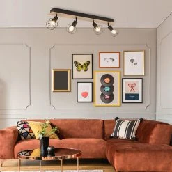 Corep Spot 4 Lumières En Métal L76cm Noir Et Naturel - Owen 8 Corep Spot 4 Lumières En Métal L76cm Noir Et Naturel - Owen -SEMA DESIGN Boutique 631613 FRN03 WEB