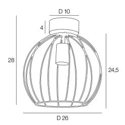 Corep Plafonnier En Métal D25cm Naturel - Owen -SEMA DESIGN Boutique 631615 FRN04 WEB