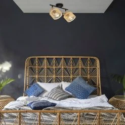 Corep Spot 2 Lumières En Métal Et Cordelette L31.5cm Naturel - Cancun -SEMA DESIGN Boutique 631619 FRN03 WEB