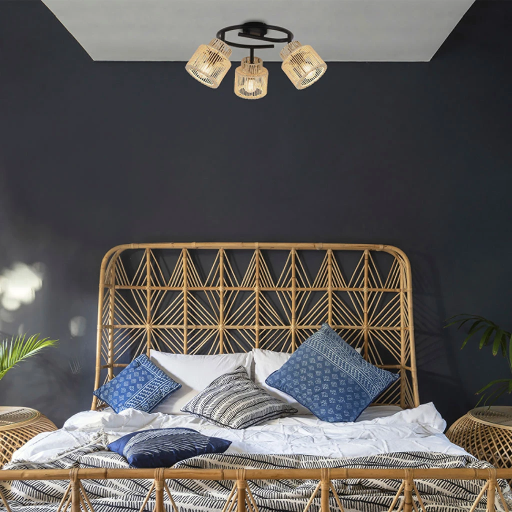 Corep Spot 3 Lumières En Métal Et Cordelette D47cm Naturel - Cancun 5 Corep Spot 3 Lumières En Métal Et Cordelette D47cm Naturel - Cancun – Image 3