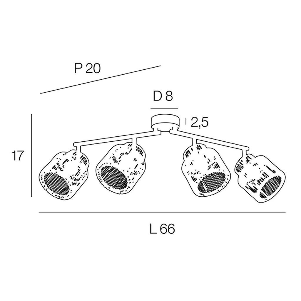 Corep Spot 4 Lumières En Métal Et Cordelette L66cm Naturel - Cancun 6 Corep Spot 4 Lumières En Métal Et Cordelette L66cm Naturel - Cancun – Image 4