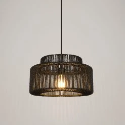 Corep Suspension En Métal Et Cordelette Tressé D38cm Noir - Cancun 7 Corep Suspension En Métal Et Cordelette Tressé D38cm Noir - Cancun -SEMA DESIGN Boutique 631624 FRN02 WEB