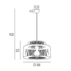 Corep Suspension En Métal Et Cordelette Tressé D38cm Noir - Cancun 9 Corep Suspension En Métal Et Cordelette Tressé D38cm Noir - Cancun -SEMA DESIGN Boutique 631624 FRN04 WEB