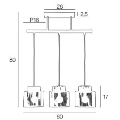 Corep Suspension 3 Lumière En Métal Et Cordelette Tressé L60cm Naturel - Cancun -SEMA DESIGN Boutique 631629 FRN04 WEB