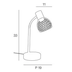 Corep Lampe En Métal H33cm Noir - Kento -SEMA DESIGN Boutique 631632 FRN04 WEB