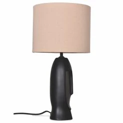 Opjet Lampe En Céramique H45.5cm Noir - Visage -SEMA DESIGN Boutique 631955 FRN02 WEB