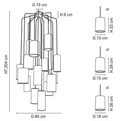 Market Set Suspension Grappe 16 Lumieres En Tissu Bouclette H204cm Blanc - Cosiness 12 Market Set Suspension Grappe 16 Lumieres En Tissu Bouclette H204cm Blanc - Cosiness -SEMA DESIGN Boutique 632111 FRN03 WEB
