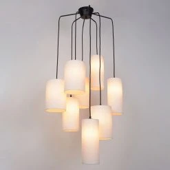 Market Set Suspension Grappe 8 Lumieres En Tissu Et Métal H168 Blanc - Cosiness 10 Market Set Suspension Grappe 8 Lumieres En Tissu Et Métal H168 Blanc - Cosiness -SEMA DESIGN Boutique 632122 FRN02 WEB