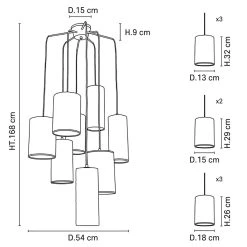 Market Set Suspension Grappe 8 Lumieres En Tissu Et Métal H168 Blanc - Cosiness 11 Market Set Suspension Grappe 8 Lumieres En Tissu Et Métal H168 Blanc - Cosiness -SEMA DESIGN Boutique 632122 FRN03 WEB