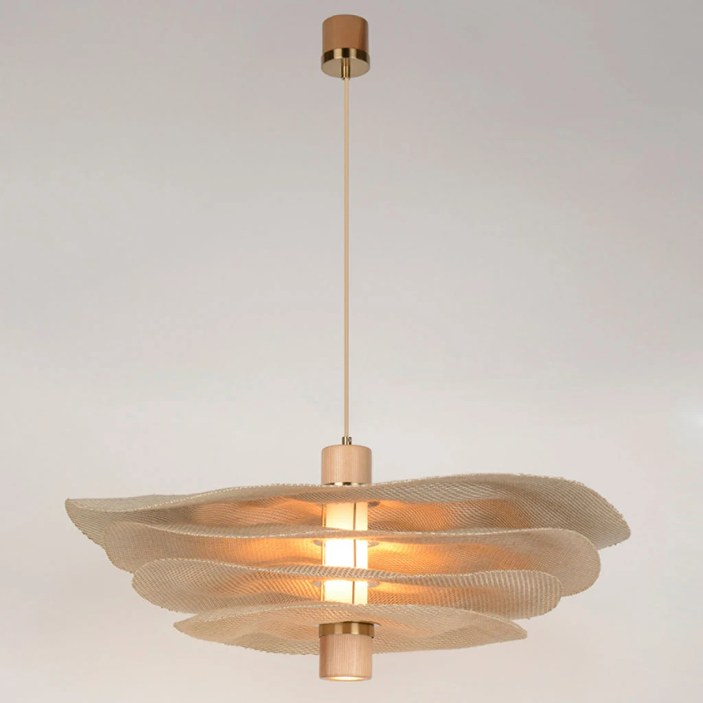 Market Set Suspension En Lin Variant® Et Chêne D78cm - Rivage 5 Market Set Suspension En Lin Variant® Et Chêne D78cm - Rivage – Image 3