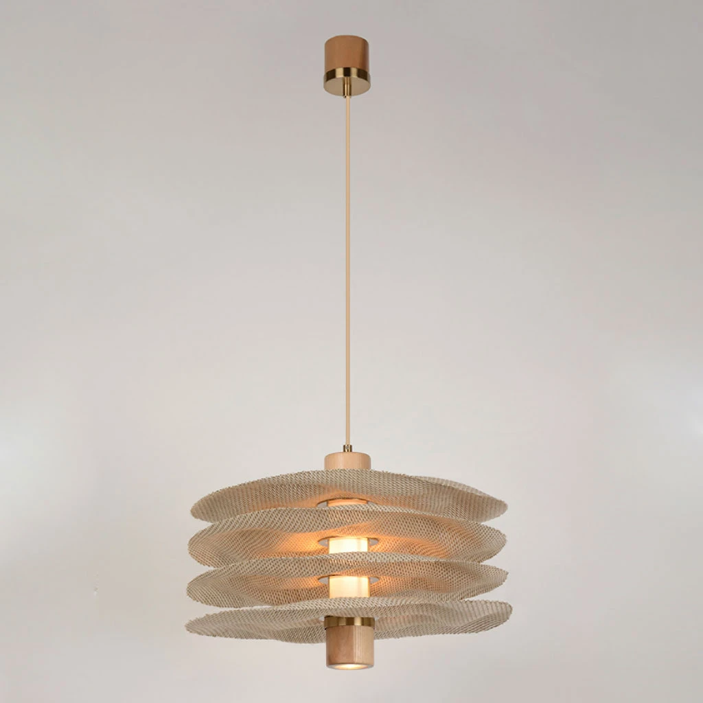 Market Set Suspension En Lin Variant® Et Chêne D48cm - Rivage 5 Market Set Suspension En Lin Variant® Et Chêne D48cm - Rivage – Image 3