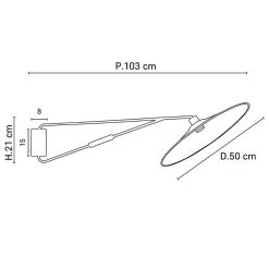 Market Set Applique Gatsby En Tissu Et Métal D50cm Kumo Noir - Gatsby -SEMA DESIGN Boutique 632160 FRN03 WEB