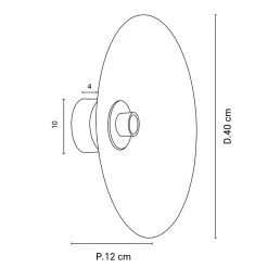 Market Set Applique Gatsby En Tissu Et Métal D40cm Kumo Kaki - Gatsby -SEMA DESIGN Boutique 632161 FRN03 WEB