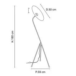 Market Set Lampadaire En Métal Et Tissu H180cm Kumo Noir - Gatsby -SEMA DESIGN Boutique 632166 FRN03 WEB