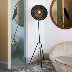 Market Set Lampadaire En Métal Et Tissu H180cm Kumo Noir - Gatsby -SEMA DESIGN Boutique 632166 FRN04 WEB