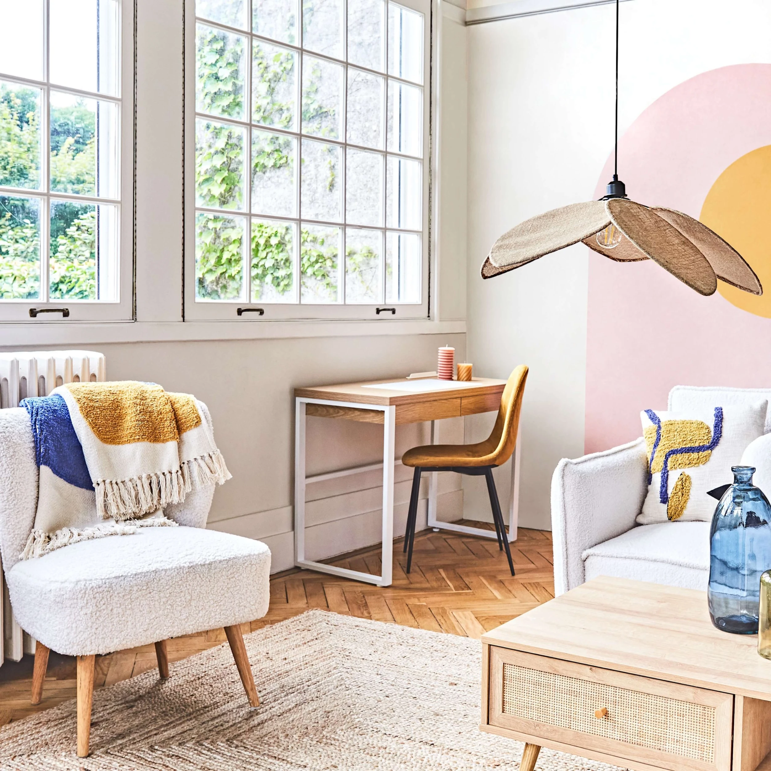 SEMA DESIGN Suspension Japandi En Lin D70cm Naturel 8 SEMA DESIGN Suspension Japandi En Lin D70cm Naturel – Image 6