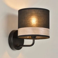 Corep Applique En Métal Et Coton H17cm Noir - Raito -SEMA DESIGN Boutique 6ec6a 622524 frn02 web