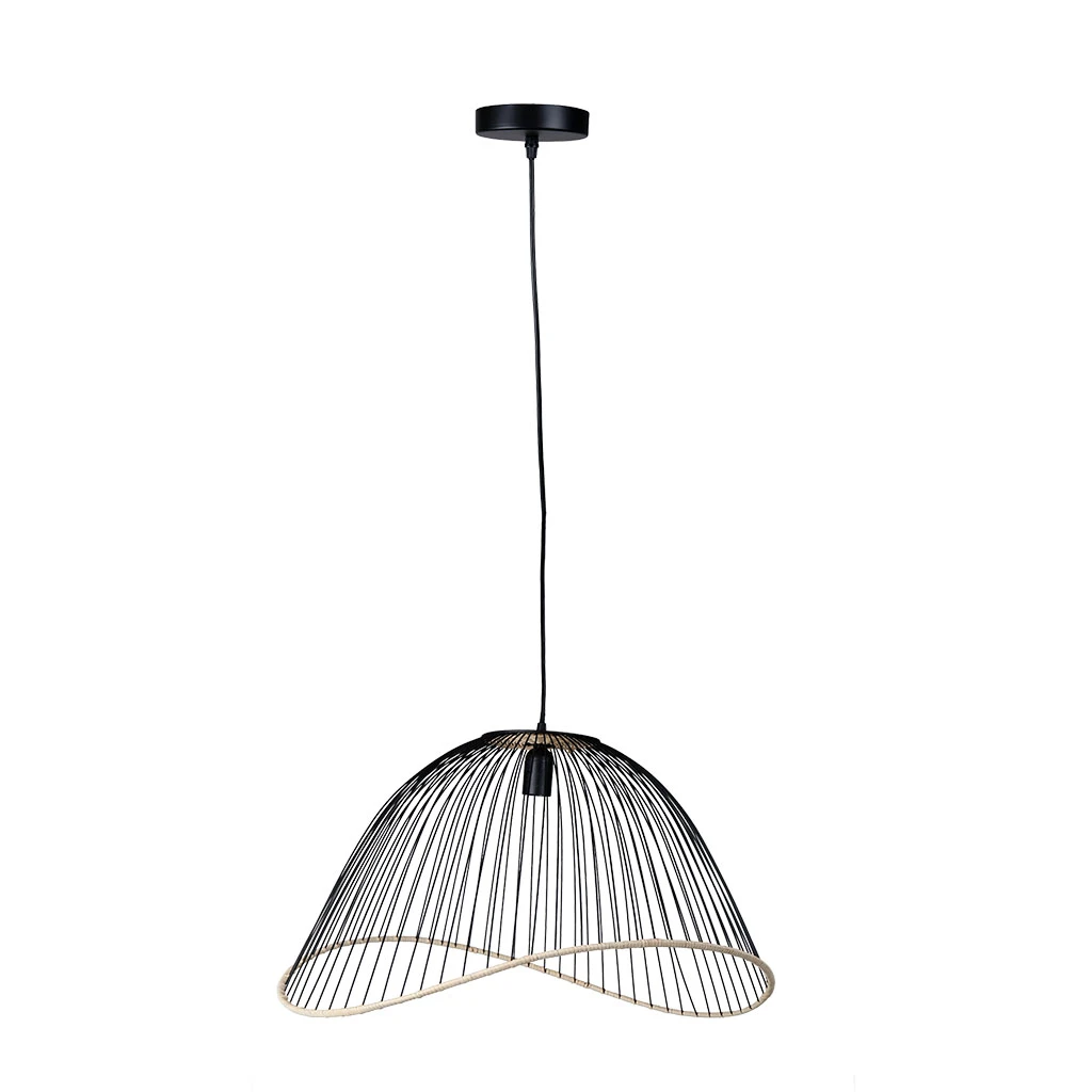 SEMA DESIGN Suspension En Fer Et Rotin H35cm Noir - Filen 4 SEMA DESIGN Suspension En Fer Et Rotin H35cm Noir - Filen – Image 2