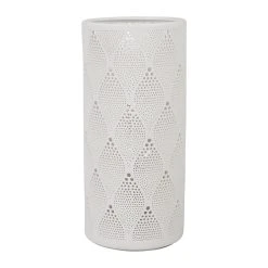 SEMA DESIGN Lampe Cylindre Crochet Blanc En Porcelaine