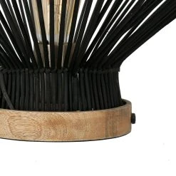 SEMA DESIGN Lampe En Fer Et Rotin D40cm Noir - Brasil -SEMA DESIGN Boutique 73237 DET03 WEB