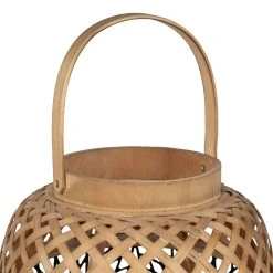 SEMA DESIGN Lampe Lanterne En Bambou Et Fer H36.5cm Noir Et Nature - Rosalie -SEMA DESIGN Boutique 73886 DET01 WEB