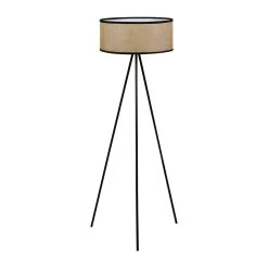 SEMA DESIGN Lampadaire En Métal Et Rotin H125cm Noir - Balamea