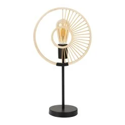 SEMA DESIGN Lampe En Fer Et Bambou H47.5cm Noir Et Doré - Filen