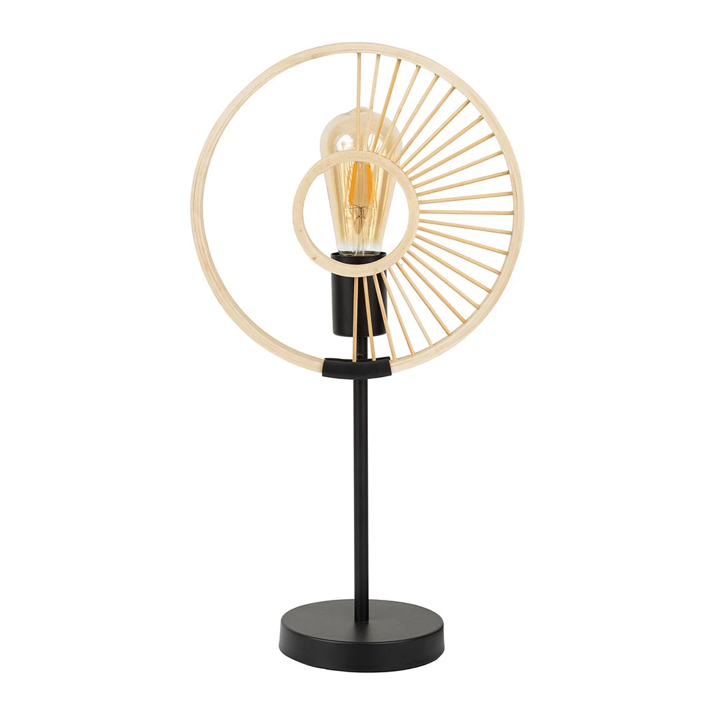 SEMA DESIGN Lampe En Fer Et Bambou H47.5cm Noir Et Doré - Filen 3 SEMA DESIGN Lampe En Fer Et Bambou H47.5cm Noir Et Doré - Filen