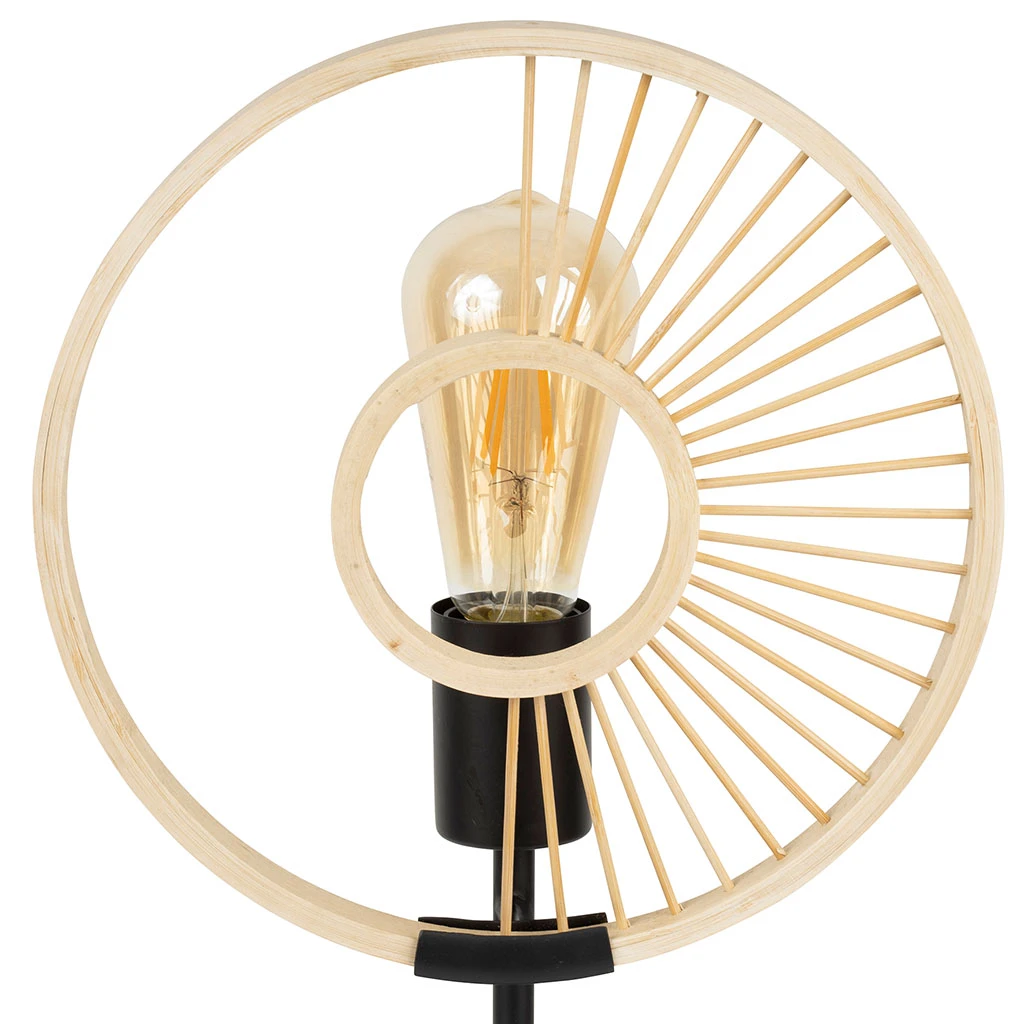 SEMA DESIGN Lampe En Fer Et Bambou H47.5cm Noir Et Doré - Filen 4 SEMA DESIGN Lampe En Fer Et Bambou H47.5cm Noir Et Doré - Filen – Image 2