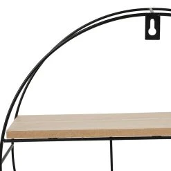 SEMA DESIGN Applique Avec étagère Ronde Shima Noir En Fer -SEMA DESIGN Boutique 74050 DET03 WEB