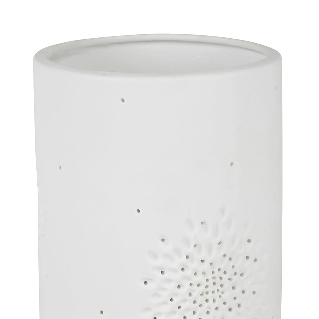 SEMA DESIGN Lampe Cylindre Vegetal Blanc H24cm 4 SEMA DESIGN Lampe Cylindre Vegetal Blanc H24cm – Image 2