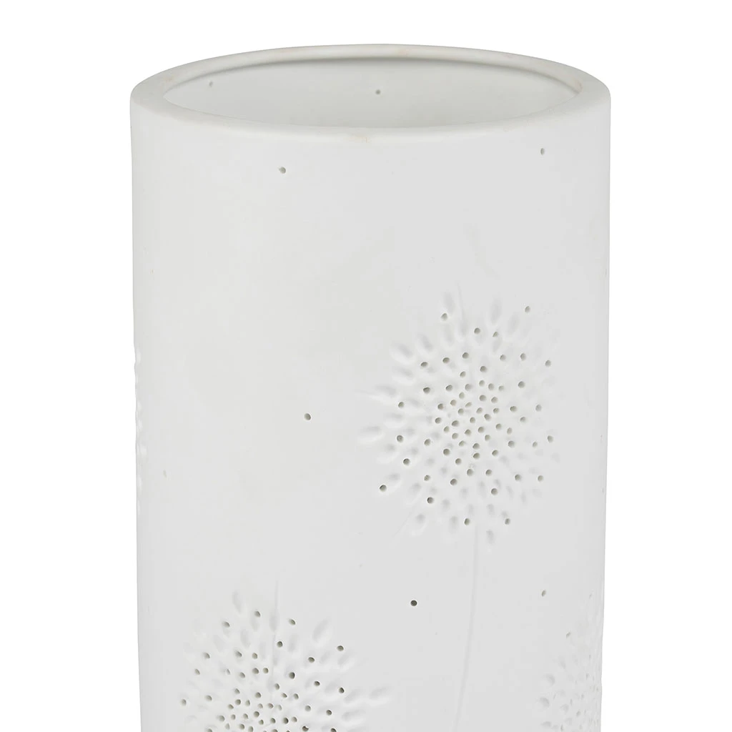 SEMA DESIGN Lampe Cylindre Vegetal Blanc D12cm 4 SEMA DESIGN Lampe Cylindre Vegetal Blanc D12cm – Image 2