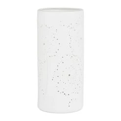 SEMA DESIGN Boutique 4 SEMA DESIGN Lampe Cylindre En Porcelaine H24cm Blanc - Fleur
