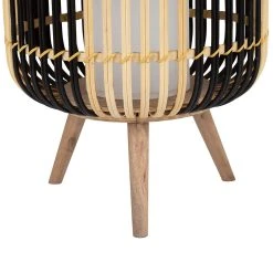 SEMA DESIGN Lampe Lanterne Sur Pied Cordey Naturel Noir D30cm -SEMA DESIGN Boutique 74869 DET03 WEB