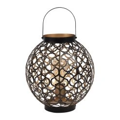 SEMA DESIGN Lampe Lanterne Suro Noir Et Doré D30cm