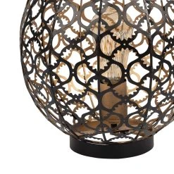 SEMA DESIGN Lampe Lanterne Suro Noir Et Doré D30cm -SEMA DESIGN Boutique 74980 DET02 WEB