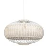SEMA DESIGN Suspension En Rotin Et Fer D55.5cm Naturel Et Blanc - Filen