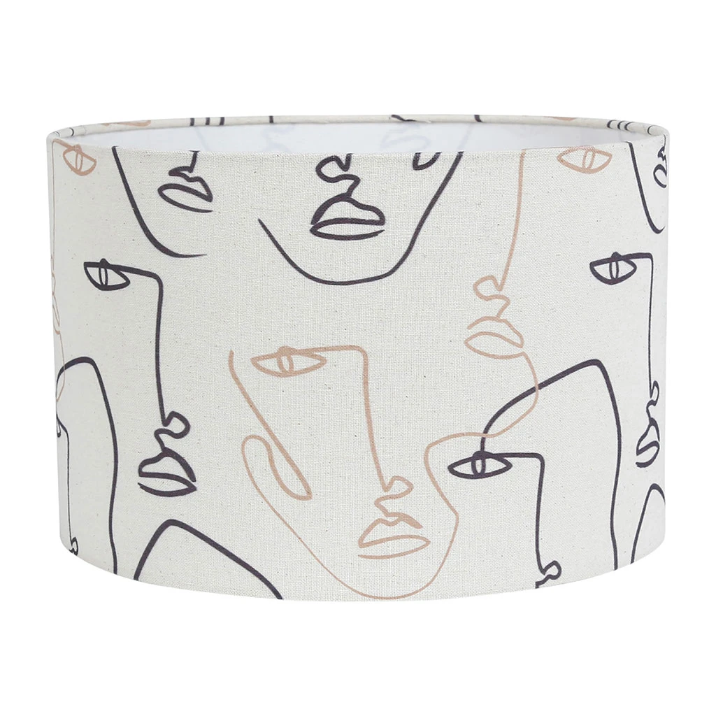 SEMA DESIGN Abat Jour En Tissu D30cm Visage Beige - Arty 3 SEMA DESIGN Abat Jour En Tissu D30cm Visage Beige - Arty