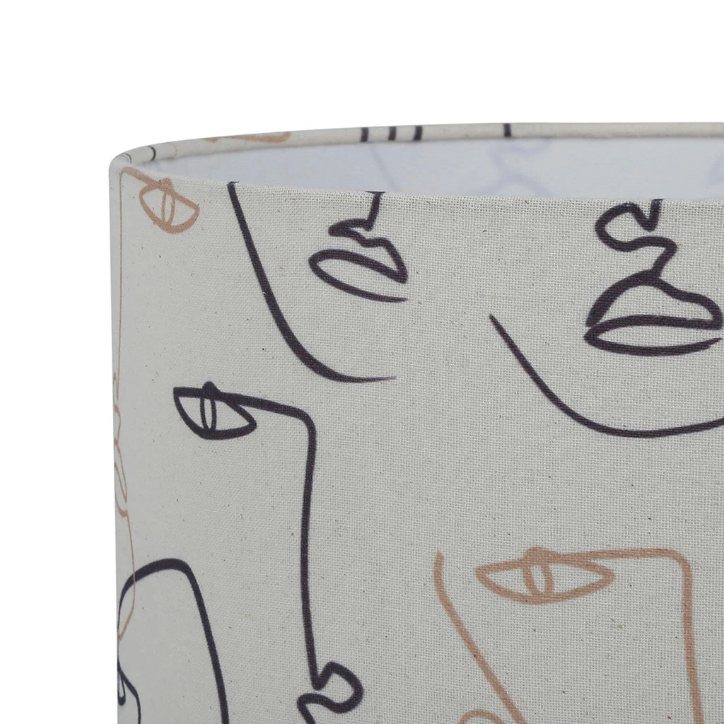 SEMA DESIGN Abat Jour En Tissu D30cm Visage Beige - Arty 4 SEMA DESIGN Abat Jour En Tissu D30cm Visage Beige - Arty – Image 2