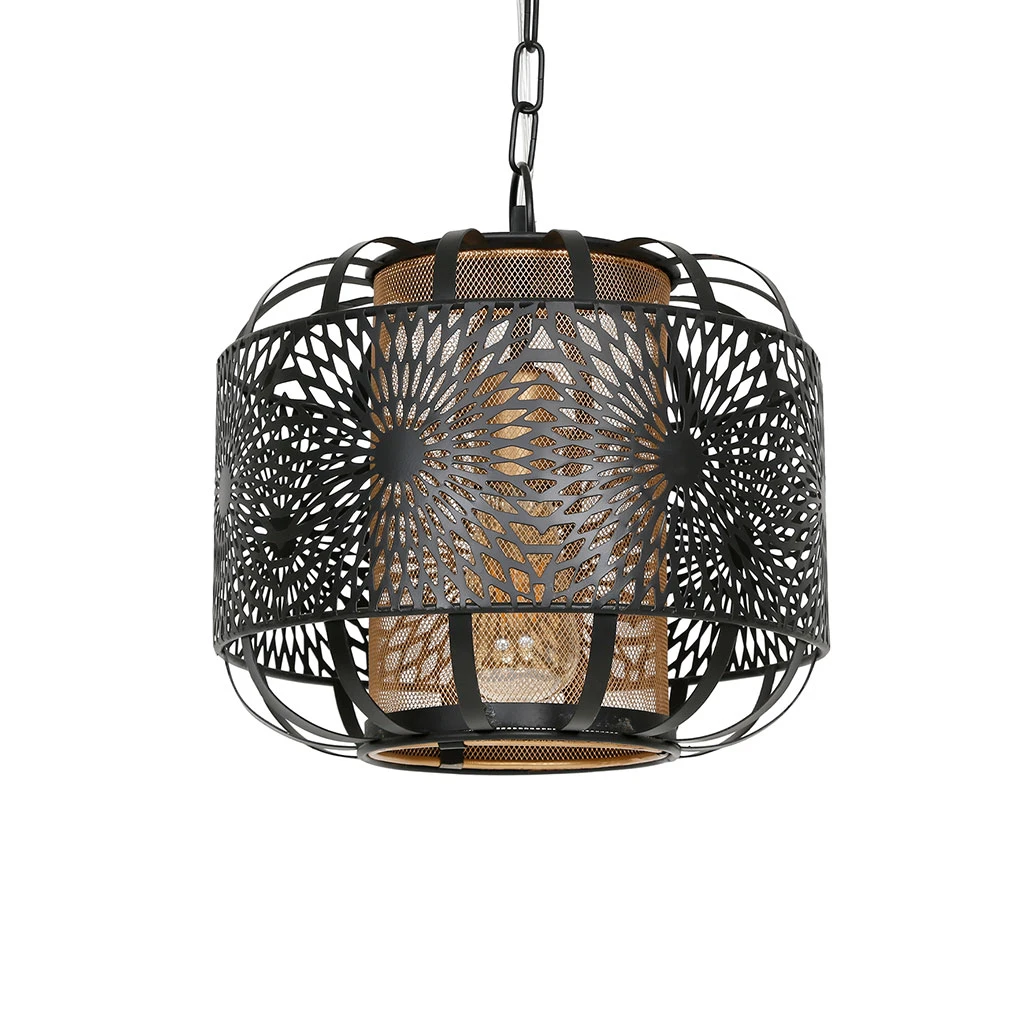 SEMA DESIGN Suspension En Fer D30.5cm Noir Et Doré - Rosalie 3 SEMA DESIGN Suspension En Fer D30.5cm Noir Et Doré - Rosalie