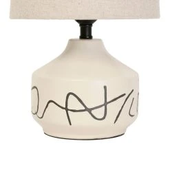 SEMA DESIGN Lampe En Porcelaine Et Lin H33cm Beige - Visionnary -SEMA DESIGN Boutique 75825 DET02 WEB