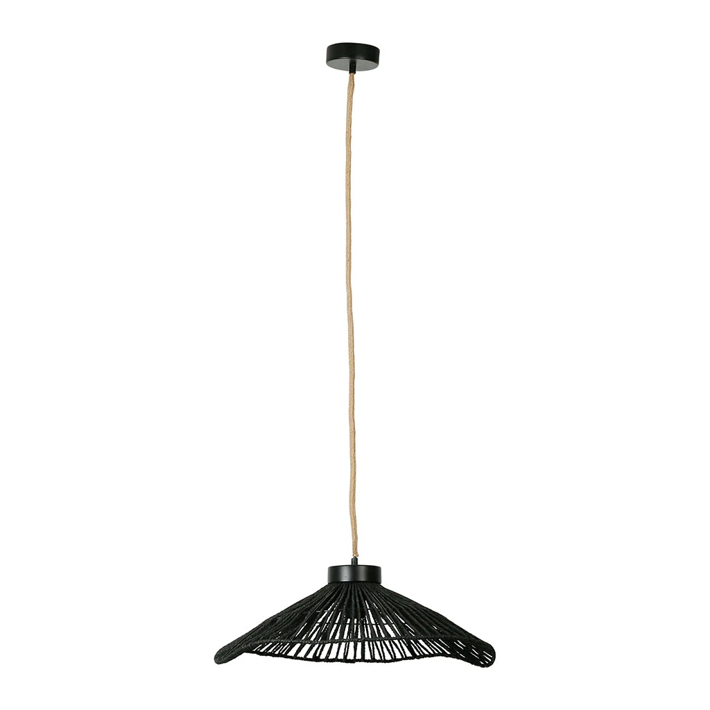 SEMA DESIGN Suspension En Corde De Papier Et Fer D50cm Noir - Calyp 5 SEMA DESIGN Suspension En Corde De Papier Et Fer D50cm Noir - Calyp – Image 3